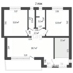 Дом 113м², 2-этажный, участок 43 сот.