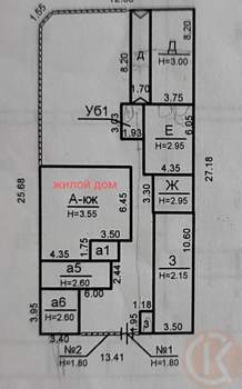 Дом 64м², 1-этажный, участок 4 сот.