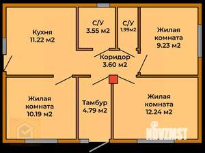 Дом 70м², 1-этажный, участок 5 сот.