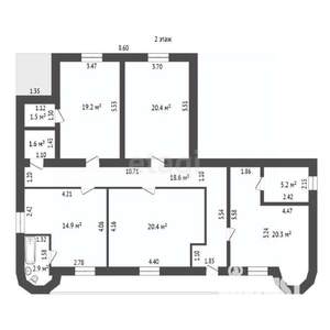 Дом 273м², 3-этажный, участок 6 сот.  