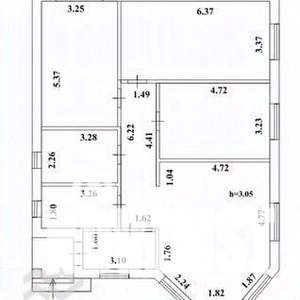 Дом 114м², 1-этажный, участок 4 сот.  