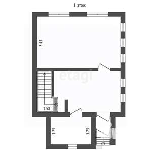 Дом 99м&sup2;, 3-этажный, участок 5 сот.  