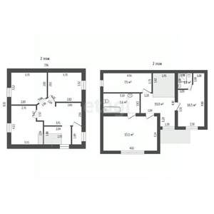 Дом 99м², 2-этажный, участок 3 сот.  