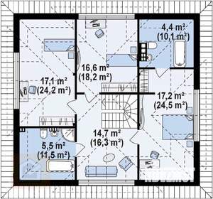 Дом 199м², 2-этажный, участок 6 сот.  