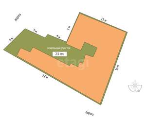 Дом 73м&sup2;, 2-этажный, участок 3 сот.  