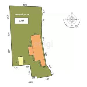 Дом 183м², 1-этажный, участок 10 сот.  