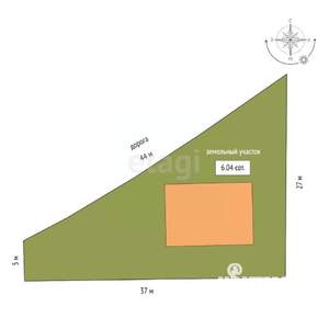 Дом 90м&sup2;, 2-этажный, участок 6 сот.  