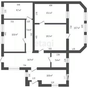 Дом 82м&sup2;, 1-этажный, участок 11 сот.  