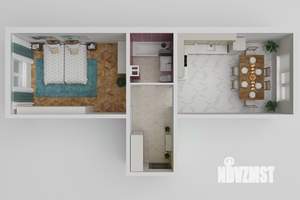 1-к квартира, вторичка, 44м2, 1/8 этаж