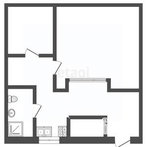 2-к квартира, вторичка, 36м2, 1/1 этаж
