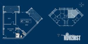 2-к квартира, вторичка, 77м2, 3/4 этаж