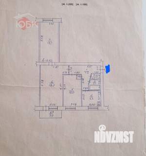 3-к квартира, вторичка, 59м2, 2/5 этаж