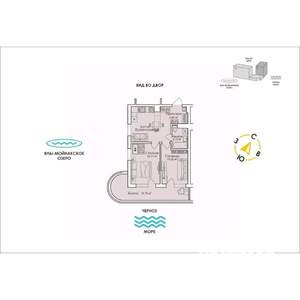 2-к квартира, строящийся дом, 55м2, 2/12 этаж