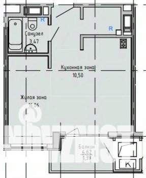 Студия квартира, вторичка, 37м2, 8/16 этаж