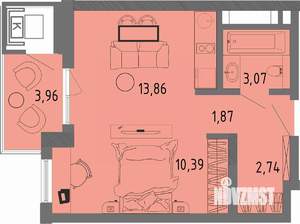 Студия квартира, вторичка, 33м2, 7/16 этаж