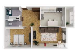 2-к квартира, вторичка, 69м2, 1/8 этаж