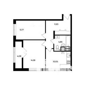 2-к квартира, вторичка, 57м2, 7/9 этаж