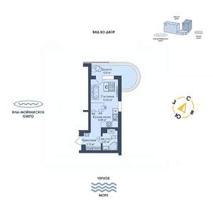 Студия квартира, вторичка, 30м2, 11/12 этаж