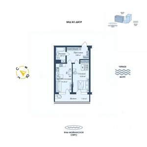 1-к квартира, вторичка, 52м2, 8/12 этаж