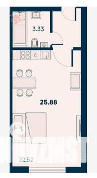 Студия квартира, вторичка, 26м2, 5/8 этаж