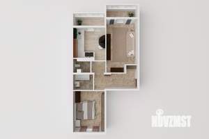 2-к квартира, строящийся дом, 63м2, 8/8 этаж