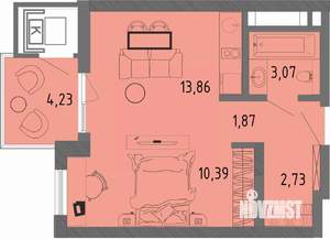 Студия квартира, вторичка, 33м2, 4/16 этаж