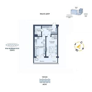1-к квартира, вторичка, 52м2, 5/12 этаж