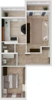 2-к квартира, строящийся дом, 62м2, 5/8 этаж