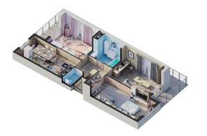 2-к квартира, строящийся дом, 60м2, 13/14 этаж