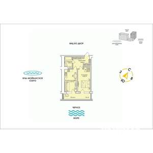 1-к квартира, строящийся дом, 52м2, 8/12 этаж