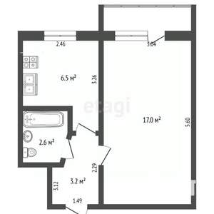 1-к квартира, вторичка, 29м2, 4/5 этаж