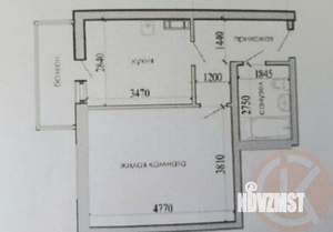 1-к квартира, вторичка, 43м2, 3/12 этаж