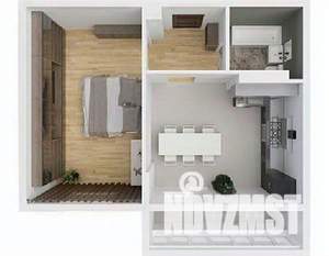 1-к квартира, строящийся дом, 45м2, 7/8 этаж