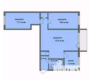3-к квартира, вторичка, 56м2, 3/4 этаж