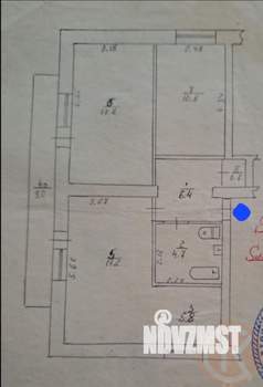 3-к квартира, вторичка, 63м2, 5/5 этаж