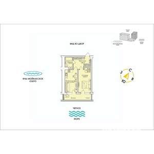 1-к квартира, строящийся дом, 52м2, 9/12 этаж