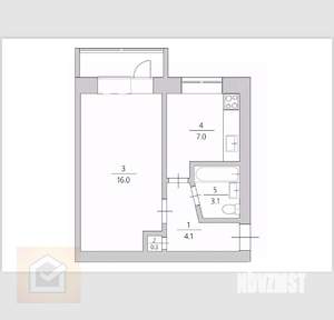 1-к квартира, вторичка, 31м2, 5/5 этаж