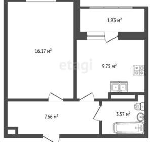 1-к квартира, вторичка, 37м2, 6/8 этаж