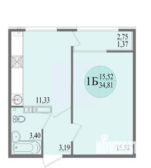 1-к квартира, вторичка, 35м2, 5/8 этаж