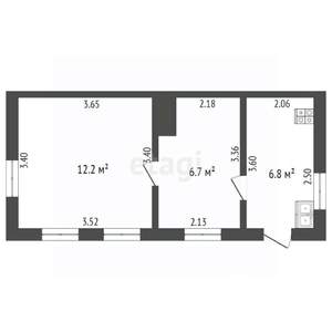 2-к квартира, вторичка, 48м2, 1/1 этаж