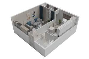 1-к квартира, вторичка, 34м2, 6/8 этаж