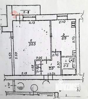 1-к квартира, вторичка, 37м2, 9/9 этаж