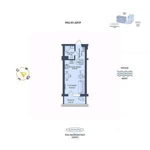Студия квартира, вторичка, 31м2, 1/12 этаж