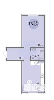 1-к квартира, вторичка, 42м2, 8/8 этаж