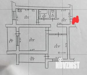 2-к квартира, вторичка, 71м2, 3/9 этаж