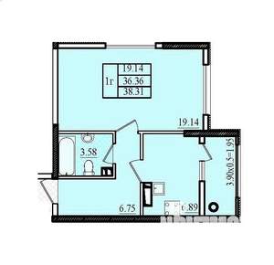 1-к квартира, вторичка, 38м2, 5/8 этаж