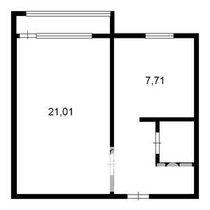 1-к квартира, вторичка, 37м2, 8/9 этаж