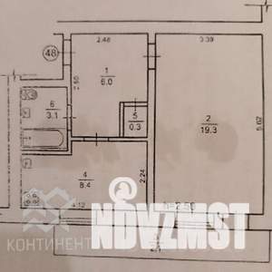 1-к квартира, вторичка, 40м2, 2/5 этаж