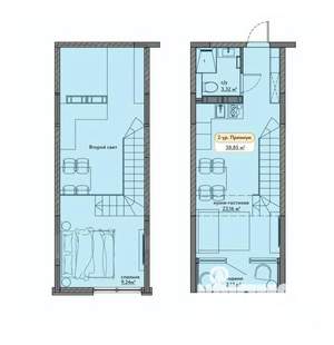 Студия квартира, вторичка, 39м2, 9/9 этаж