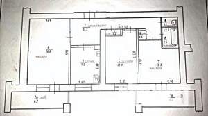 3-к квартира, вторичка, 65м2, 7/14 этаж